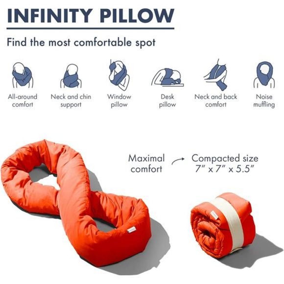 Infinity Pillow - Home Travel Soft Neck Scarf Support Sleep NWT - Picture 6 of 6